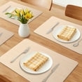 thumbnail image 2 of Unique Bargains Set of 6 Leather Placemats for Kitchen Dining Table Decor Beige, 2 of 6