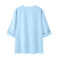 thumbnail image 2 of Camisas s Para Hombre Interior Camisa casual estilo V profundo con cuello redondo de moda de color sólido para hombre (Blue, L), 2 of 6