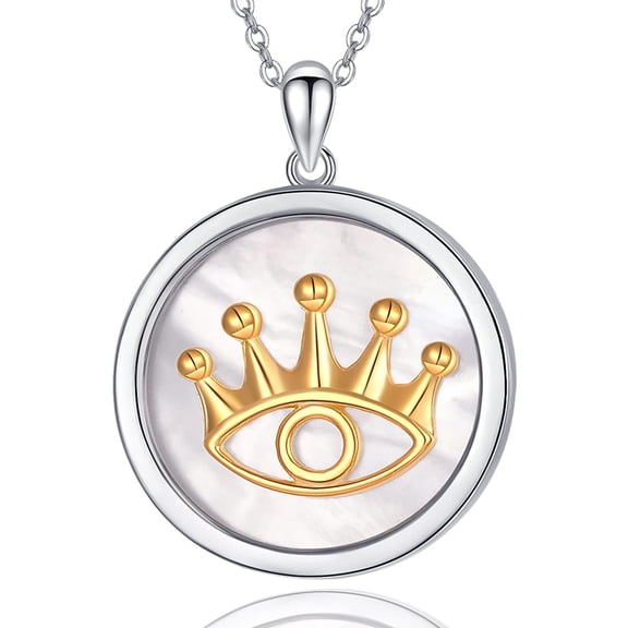 TANGPOET Evil Eye Pendant Necklace for Women 925 Sterling Silver Eyes Jewelry Gifts