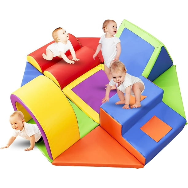 11pcs Foam Climbing Blocks for Toddlers, Linor Climbing Toys for