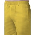 thumbnail image 4 of eloria Men's Premium Comfort Straight Fit Flat Front Dress Pant Pyjamas, Color: Yellow, Size : 36, 4 of 6