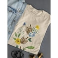 thumbnail image 3 of Floral Hanukkah B T-Shirt Women -Grace Popp Designs, Female Large, 3 of 4