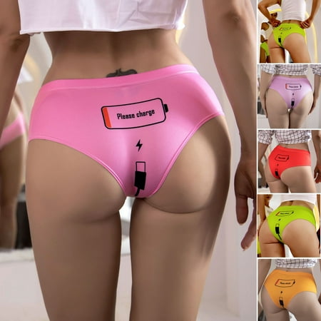 

rygai Women Briefs Triangle Low Waist Printing Hip Lift Tight Breathable Sexy Seamless Briefs Women Underpants for Inner Wear Purple XL