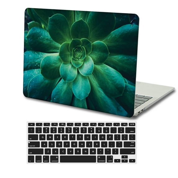 KSK KAISHEK Compatible Newest MacBook Pro 15" Case 2019 - 2016 Rel. Model A1707/A1990, Plastic Hard Case Shell Cover + Black Keyboard Cover, Plants series 0055
