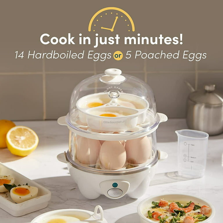 Elite Gourmet Automatic 2-Tier Egg Cooker/Steamer 
