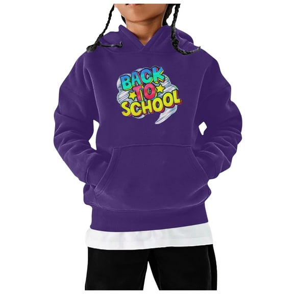 Hoodies for Boys Boys Sweatshirts Children's Winter Fashion Festival Printed Solid Color Hoodless Long Sleeved Hoodie Casual And Comfortable Coat