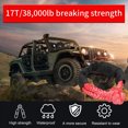 thumbnail image 2 of Yeacher 17T Practical Car Flexible Synthetic Soft Shackle Trailer Pull Towing Rope Winch Straps For, 2 of 8