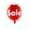 Red with White Sale, variant on PMU Garage Sale Square Shaped 18 Inch Mylar-Foil Balloon Pkg/1
