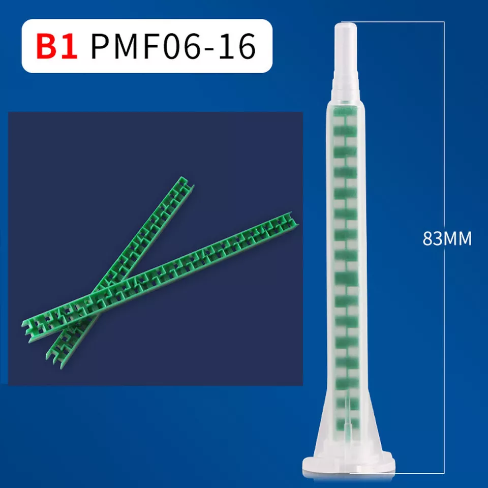 CRESTIN- 50 Pcs Epoxy Resin Static Mixer Ab Glue Mixing Nozzles Glue Adhesive Mixing Tube