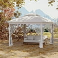 thumbnail image 2 of 11x11 Pop-Up Gazebo Tent with Mosquito Netting – Quick Set Up Water-Resistant Outdoor Canopy With Carrying Bag for Patio,Garden,Backyard, 2 of 9