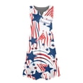 thumbnail image 4 of CCRFTGI 4th of July Dresses for Child Girls 10-12 Cute American Flag Stars Striped A-Line Dress Party Patriotic Sleeveless V Neck Girls Dresses Summer Fashion Dresses Red 5-6 Years, 4 of 5