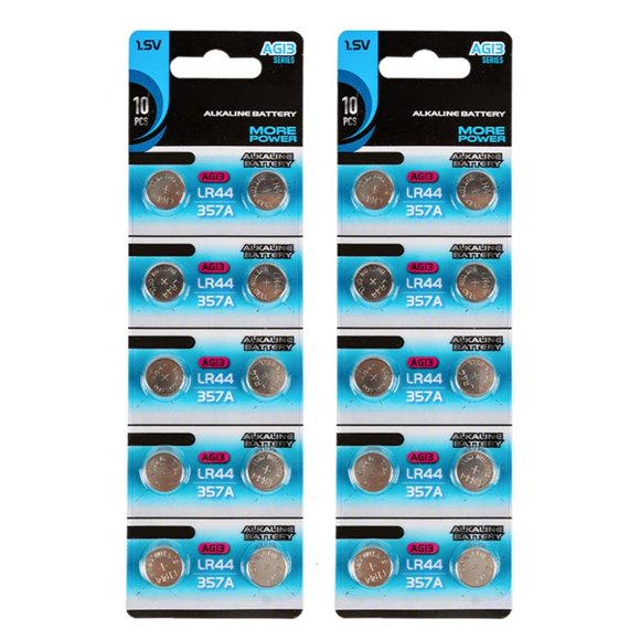 LOVEVER 10pcs/20pcs AG13 LR44 Alkaline Button Cell Batteries 1.55V Perfect For Clocks And Portable Electronics Long last Power