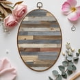 thumbnail image 7 of Canvas Wall Art Removable Stylish Wood Grain Knots Planks Beige Tone White Wash Rustic Oval Framed Canvas Prints Vintage Wall Hanging Decor for Home Office Decorations 8.6"x11.4", 7 of 7