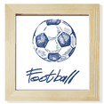 thumbnail image 1 of Simple Cartoon Football Blue Pattern Pantalla de escritorio de pared de fotograma cuadrado, 1 of 4
