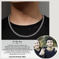 thumbnail image 2 of Stainless Steel Mens Cuban Link Chain 20 Inches Promise Necklace for Him Men Christmas Anniversary Valentines Birthday Gift Ideas, 2 of 5
