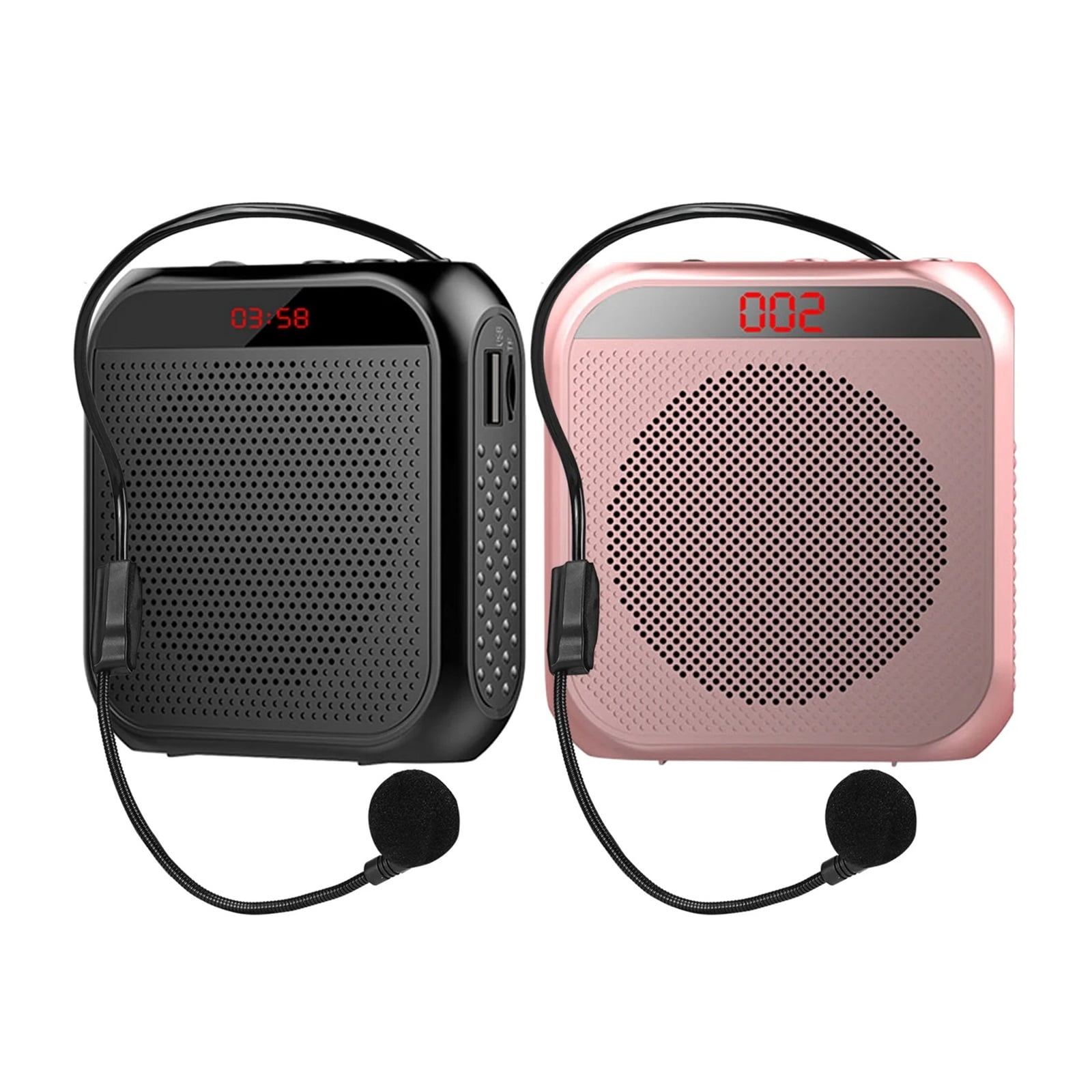 Portable Mini Voice Amplifier 5W 2400mAh Multifunctional Personal Voice Speaker With Microphone Display For Speech Meeting ,High Sound