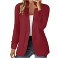 thumbnail image 4 of EGNMCR Blazer Jackets for Women Open Front Long Sleeve Work Office Casual Blazers Work Office Suit Dressy Lightweight Jackets Outfits Fall Winter, 4 of 8