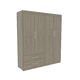 thumbnail image 5 of MOBI Ropero de Madera modelo Gardenia color Fresno largo 152 cm Armario Closet Organizador, 5 of 5