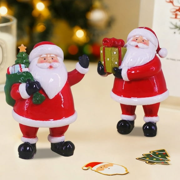 OEFNTAC Christmas Resin Elder Statue Home Living Room TV Cabinet Desktop Decor Santa Claus Figurine Holiday Ornament Gift Collectible Tabletop Xmas Decoration Christmas Decorations