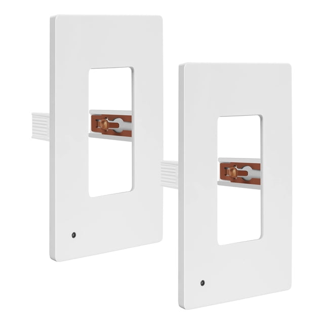 TOPGREENER Guide Light Wall Plate, Screwless Decorator Outlet Cover with LED Night Light, Mid-Size, 1-Gang, 12.4cm x 7.89cm, Unbreakable Po