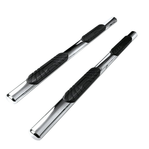 Spec-D Tuning 4" Round Side Step Nerf Bars Running Boards Stainless Compatible with 2021-2024 Chevy Tahoe, GMC Yukon