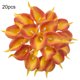 thumbnail image 1 of Decoración floral artificial oficina en casa PU flor falsa ceremonia de boda Mini flor artificial, naranja rojo 20 Piezas Noticed HA6565-04B*20, 1 of 3