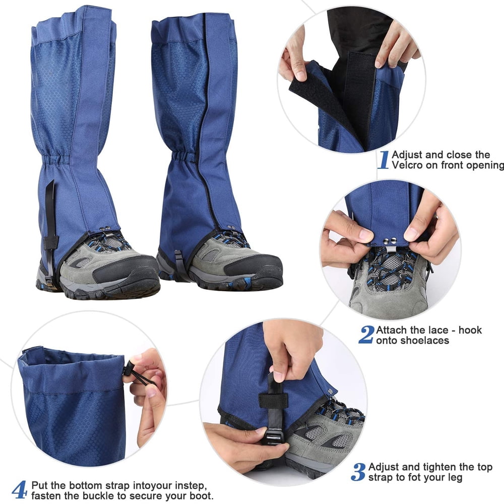 Guêtres De Randonnée Hommes - Protection Neige, Boue, Eau, Fermeture Éclair Rapide - Pour Ski, Chasse, Pêche