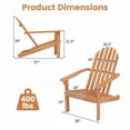thumbnail image 3 of Gymax 2PCS Adirondack Chair Acacia Wood Fire Pit Chair w/ Backrest & Armrests Campfire Chair Outdoor Lawn Chair for Patio, 3 of 10