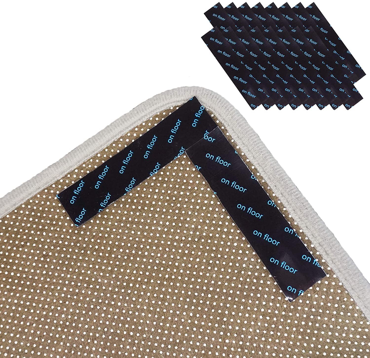 Non Slip Rug Gripper Sticky Anti Skid Rug Pads Tape 16PCS Removable Under  Carpet Grippers Sticker Holder Stopper for Area Rugs Runner Rug for  Hardwood Tiles Laminate Floors 