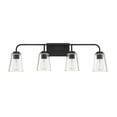 thumbnail image 2 of Trade Winds Wickford 4-Light Bathroom Vanity Light in Matte Black, 2 of 5