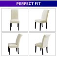 thumbnail image 4 of Stretch Chair Covers for Dining Room Set of 2, Removable Washable Dining Room Chair Covers, Dining Chair Slipcovers Seat Protector, Great Home Decor and Banquet Upholstery (Ivory, 2 Pack), 4 of 7