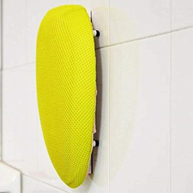 squeechy exfoliating hands free loofah back scrubber, shower soap