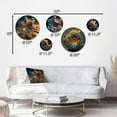 thumbnail image 4 of Designart "Harmony Water Crystal II" Modern Geometric Metal Wall Art Set of 5 Piece, 4 of 5