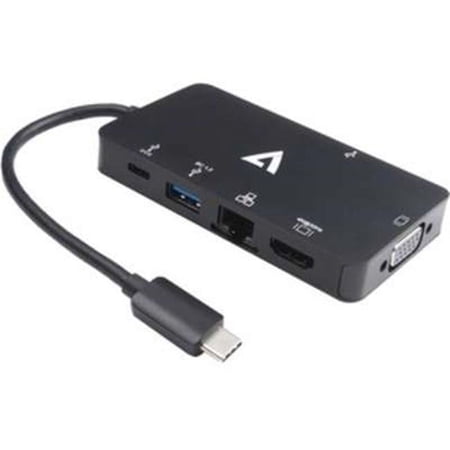 UPC: 0662919108811 | V7-Cables V7UC-2HDMI-BLK 1 x Type C Male USB – 2 x HDMI Female Digital Audio & Video Adapter  Black