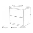 thumbnail image 2 of Bestar 65635-2132 Universel Standard Lateral File Cabinet, Deep Gray - 30.4 x 28.4 x 19.6 in., 2 of 2