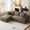 Light Brown, variant on Wiilayok 107" Cloud Sectional Couch with L-Shape Chaise,Modern Modular Sofa with Deep Seat, Comfy Boneless Upholstered Couches for Living Room Bedroom,Light Brown