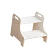 thumbnail image 2 of simhoa Wood Step Stool Furniture Portable Two Step Stool for Adults Kitchen Nursery White, 2 of 8