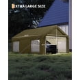 thumbnail image 5 of Luku 13x20 Ft Carport with 8 Sandbags, Car Port with 220g PE Tarp, 2 Roll-Up Doors, and 4 Windows, for Full-Size Pickups, Bass Boats, Tractors, and SUVs, 5 of 8