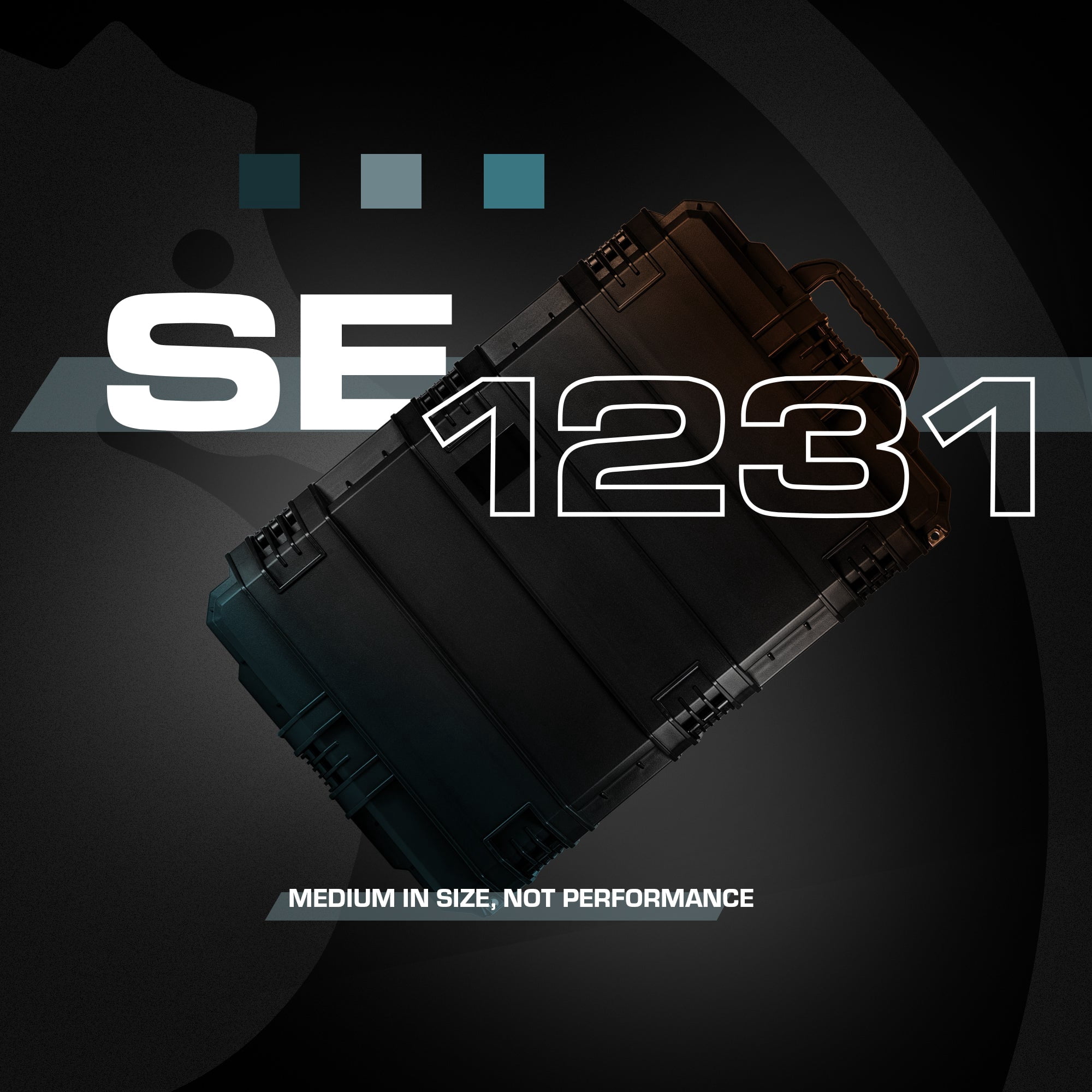 Seahorse SE1231FML,BK 31.9 x 21.1 x 9.1 in. Protective Case with Foam & Metal Locking Latches, Black