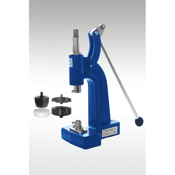 MICRON M-3 Fastener Attaching Machine With #18 Round Curtain Grommet Dies & #18 Satin GW