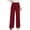 Wine, variant on Women's High Waisted Wide Leg Pants Casual Elastic Back Pants With Buttons And Pleated Front