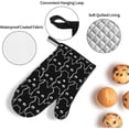 thumbnail image 3 of Black Cat Oven Mitts Pot Holders Set of 4, Kitchen Gloves Potholders Heat Resistant for Chef Baking Cooking Grilling BBQ, 3 of 6