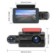 thumbnail image 3 of Dual Lens Car Dash Cam HD 1080P Video Recorder with Night Vision and 150° Wide Angle Lens,Loop Recording,USB Power,Motion Detection for Continuous Driving Safety, 3 of 8