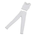 thumbnail image 2 of Chaleco y pantalones a escala 1/12, ropa de muñeca hecha a mano, disfraz para modelo de muñeca de 6 pulgadas. Blanco, 2 of 8
