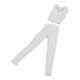 thumbnail image 3 of 1/12 traje de chaleco y pantalones para mujer, accesorio de ropa en miniatura para modelo de muñeca de 6 ", figuras de femeninos , Blanco Hugo Figura chaleco, 3 of 10
