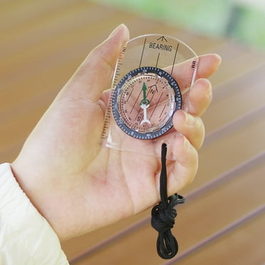 Ywbawe Multi-Functional Compass Map Scale Ruler Precision Hiking Navigation Tool with Built-In Compass for Camping, Hiking