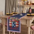 thumbnail image 2 of Table Runners 90 Inches Long Dress Scarves, Independence Day Farmhouse Coffee/Dining/Kitchen Table Runner for Living Room, US Flag Stars Spring Flowers Retro Blue 13x90 Inch, 2 of 9