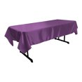 thumbnail image 1 of Mantel rectangular de satén nupcial LA Linen 60 por 102 pulgadas morado, 1 of 1