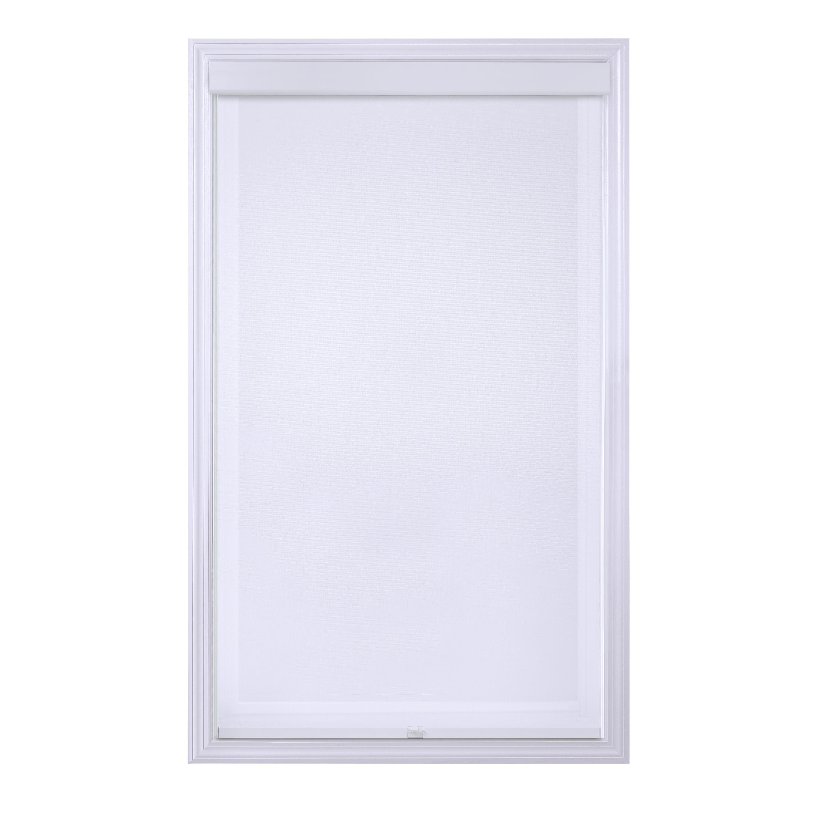 Coverscaped Limited Custom Cordless Solar Screen Roller Shade, Pure White,27.75 x 72