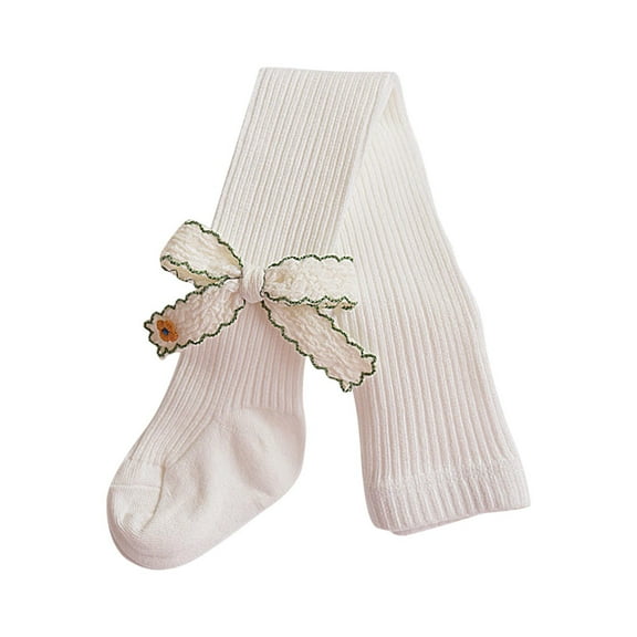 Babcutegg Toddler Girls Leggings Elastic Waist Regular Fit Breathable Outwear for Girls White